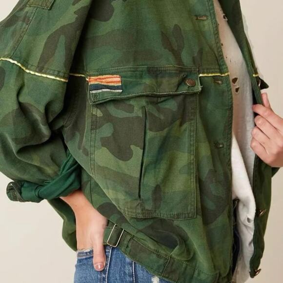 Free People Slouchy Military Jacket - Picture 1 of 8